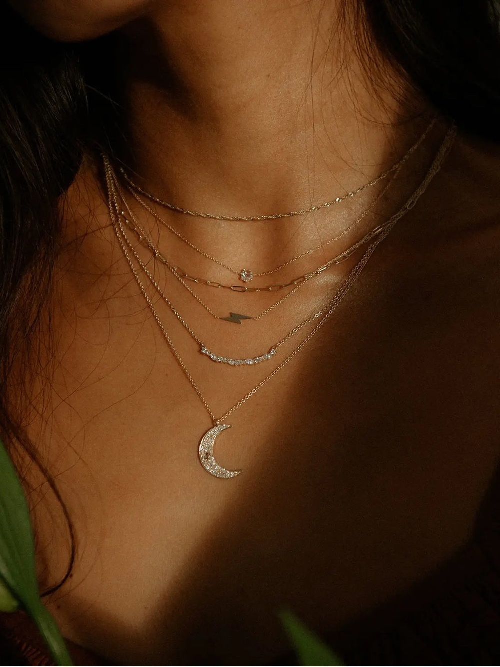 Bluboho 14k Yellow Gold Everyday Little Lightning Bolt Necklace - Picture 2 of 7